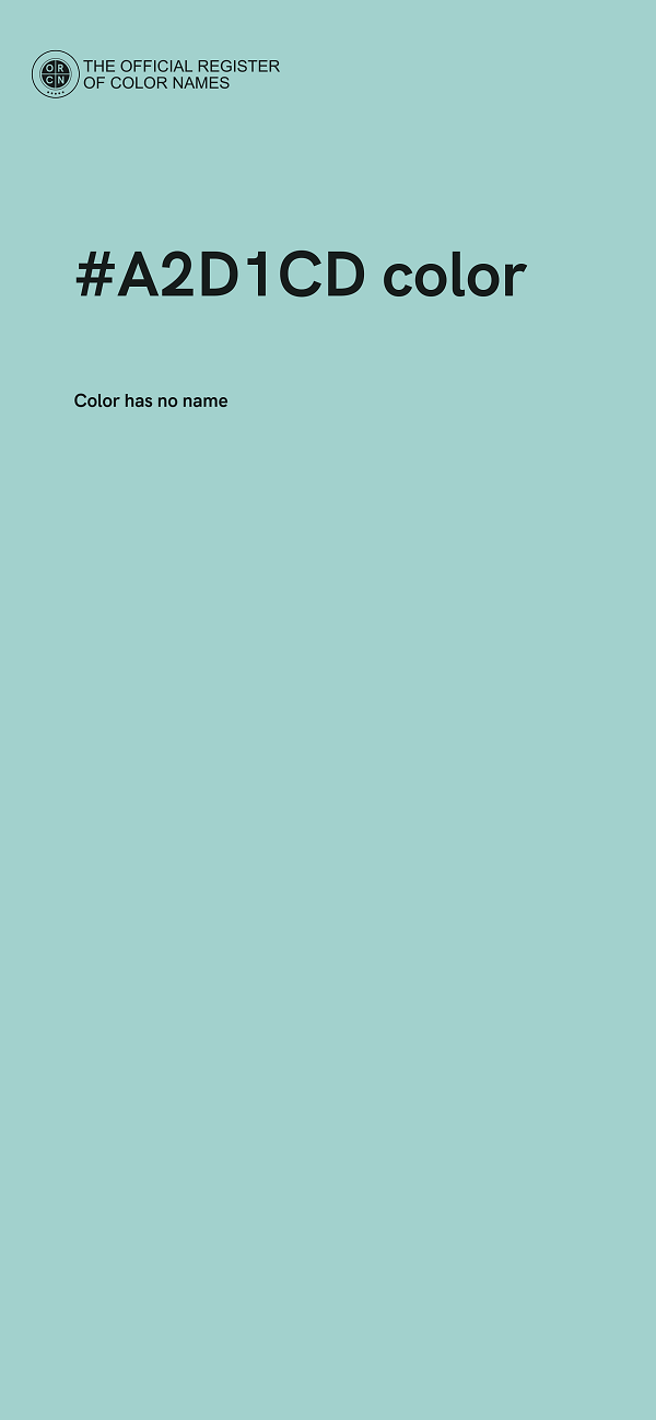 #A2D1CD color image