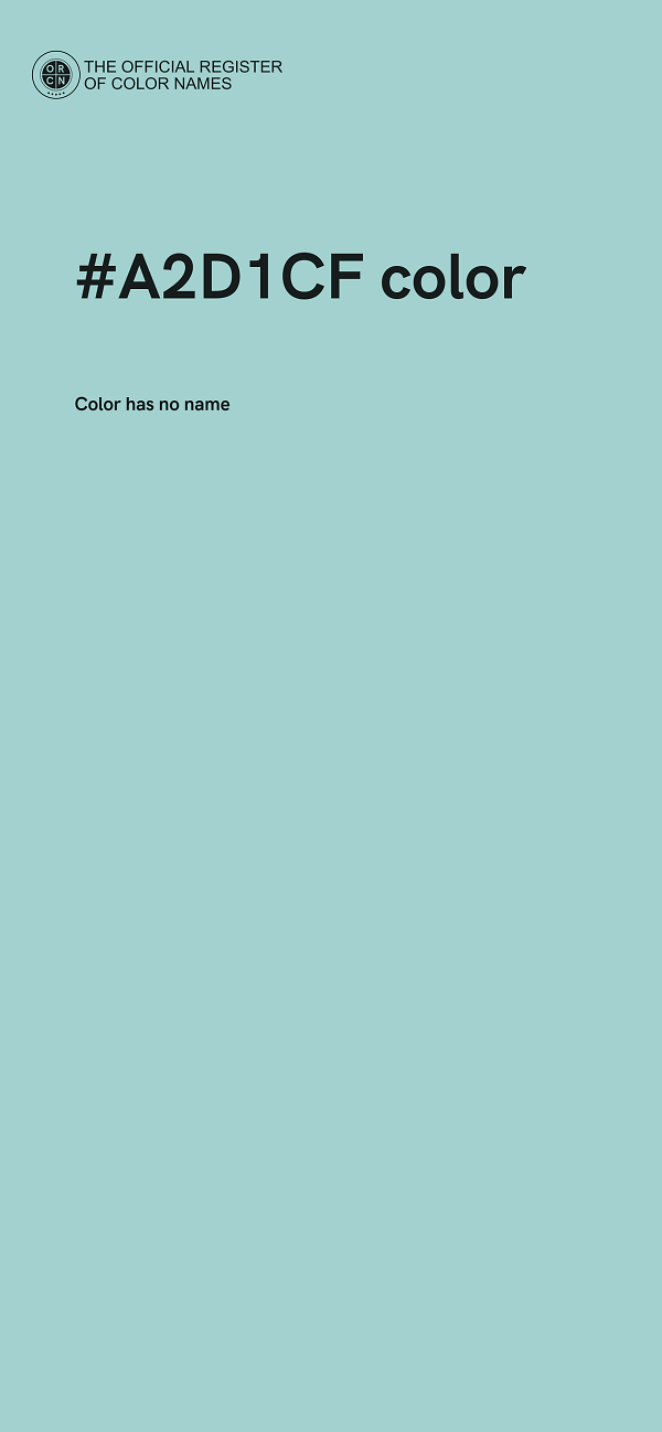 #A2D1CF color image