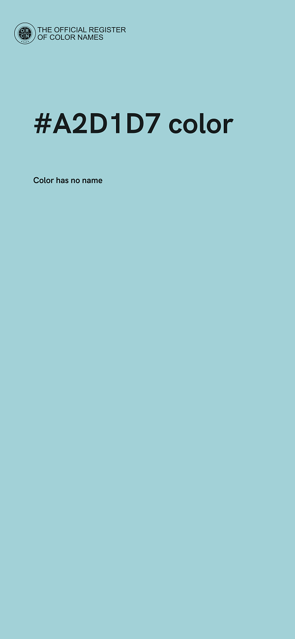 #A2D1D7 color image