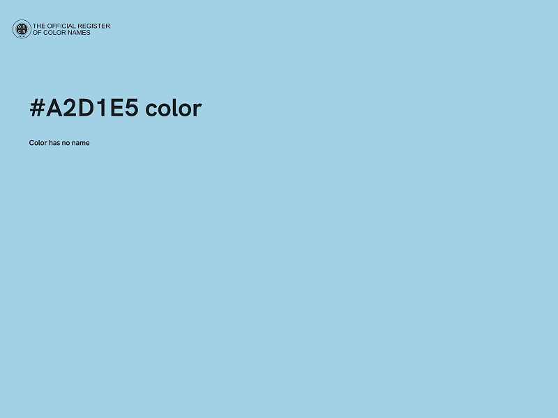 #A2D1E5 color image