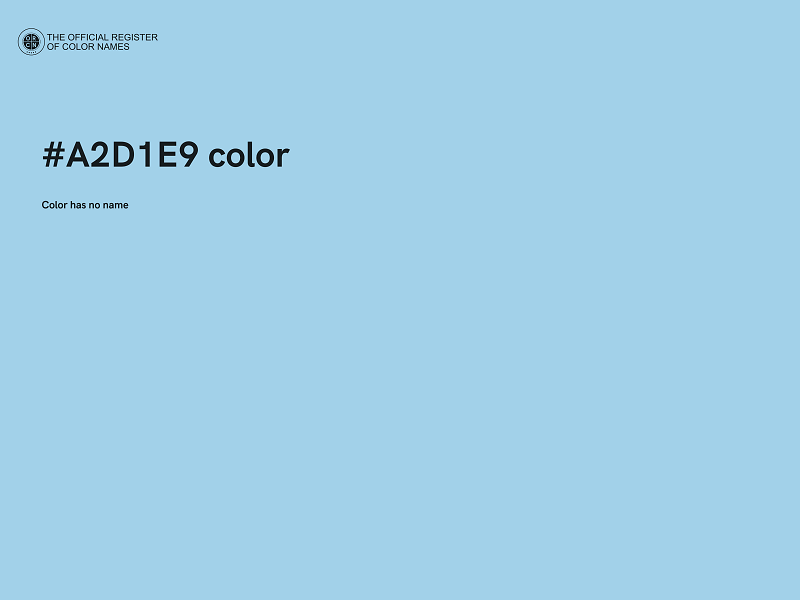 #A2D1E9 color image