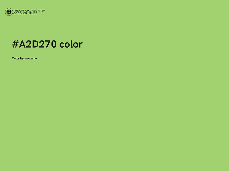 #A2D270 color image