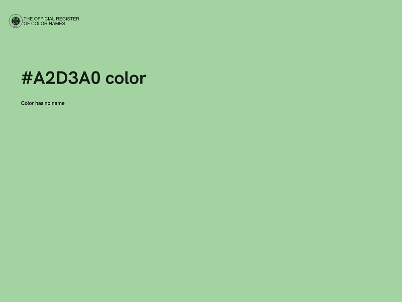 #A2D3A0 color image
