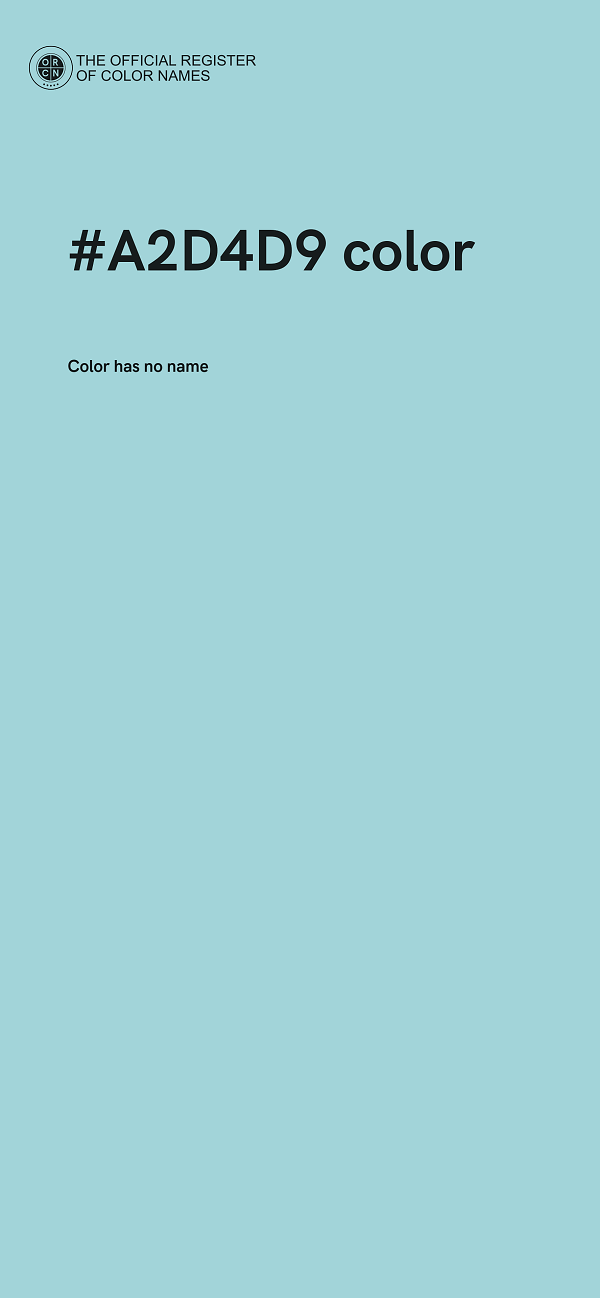 #A2D4D9 color image