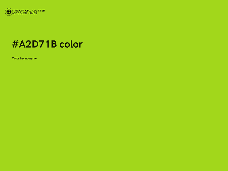 #A2D71B color image