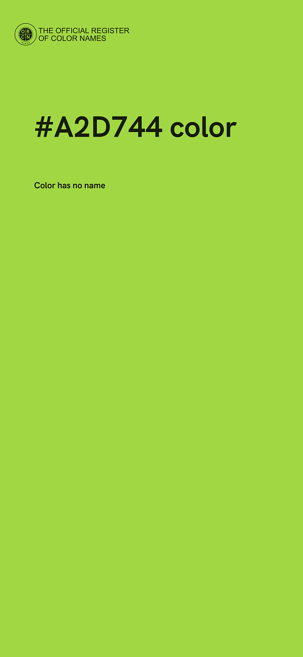 #A2D744 color image