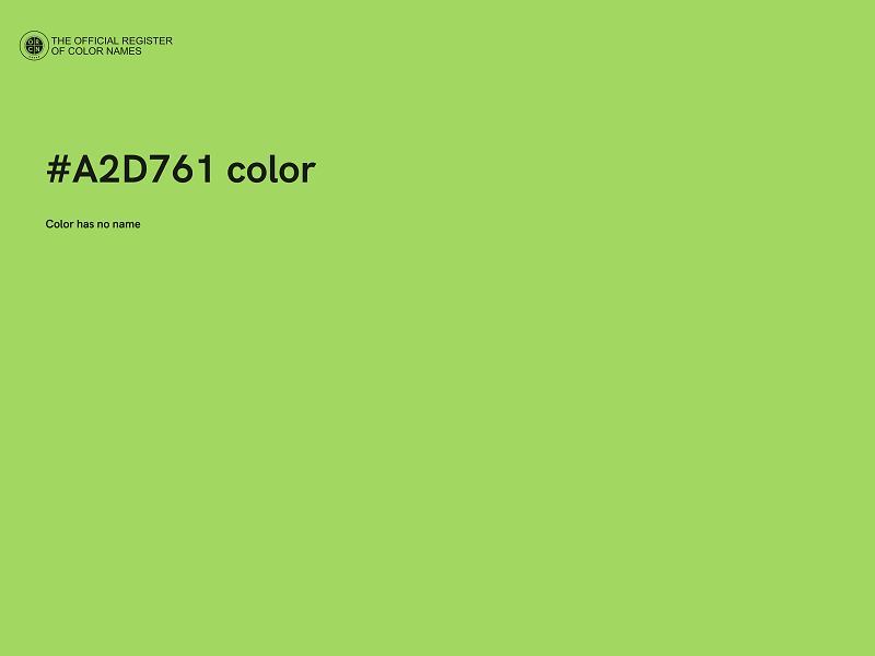 #A2D761 color image