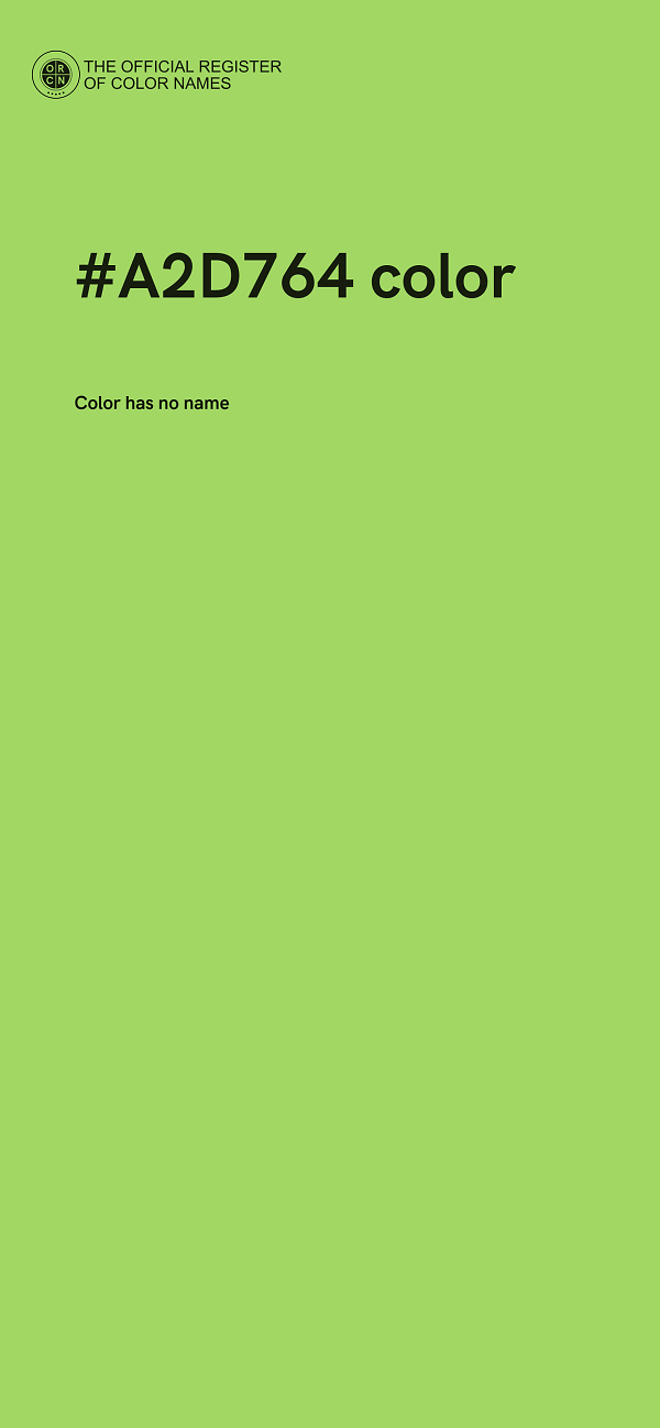 #A2D764 color image