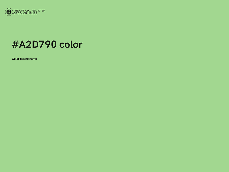 #A2D790 color image