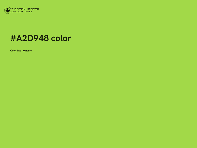 #A2D948 color image