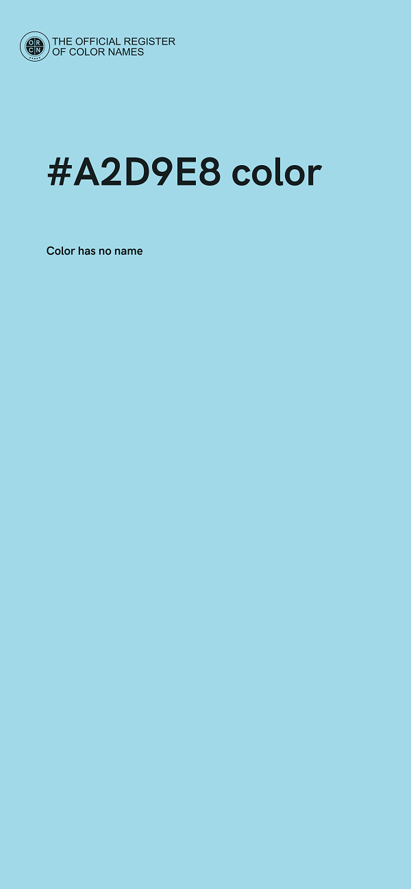 #A2D9E8 color image