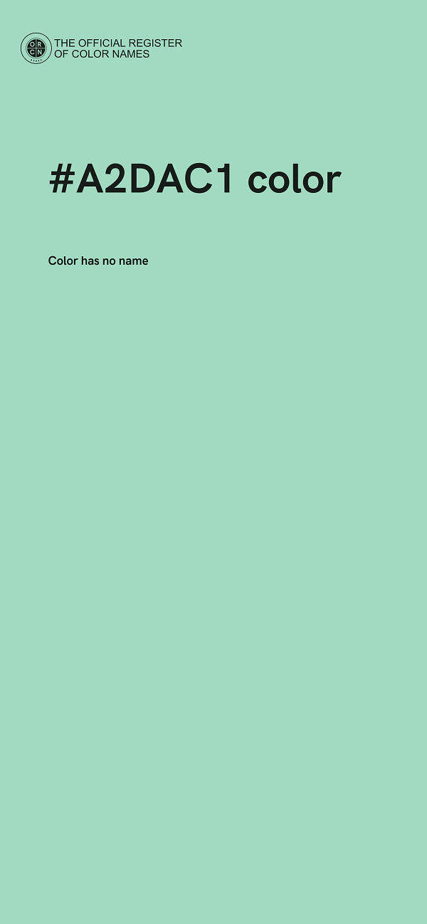#A2DAC1 color image