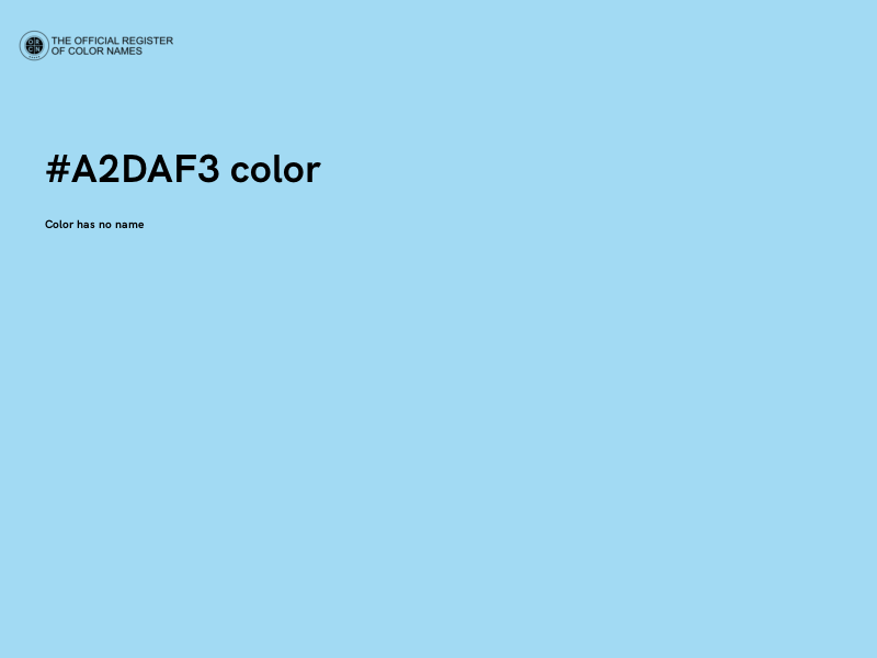 #A2DAF3 color image