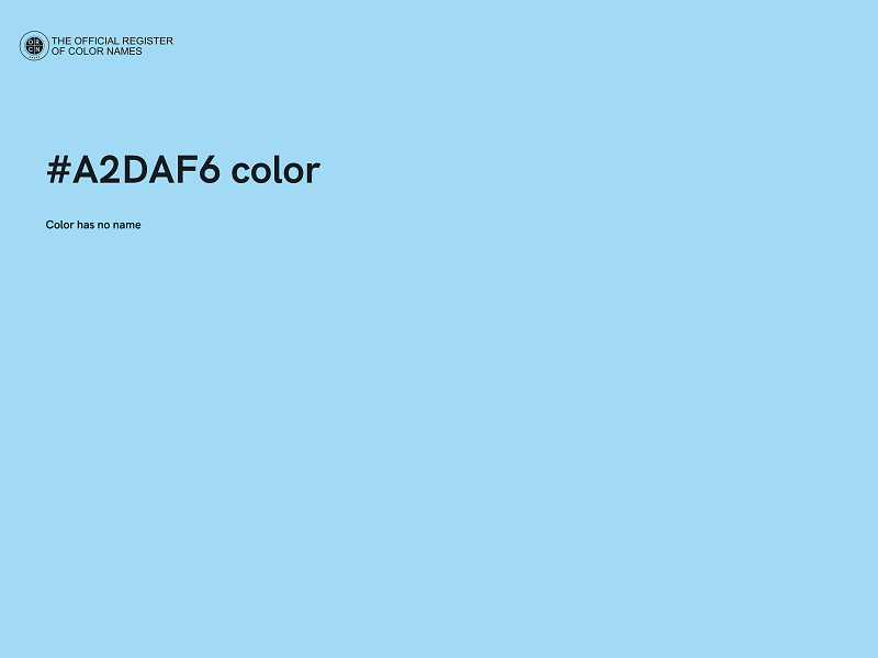 #A2DAF6 color image
