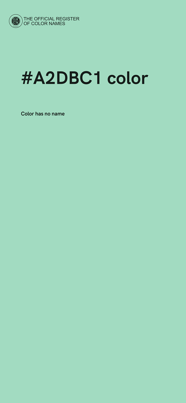 #A2DBC1 color image