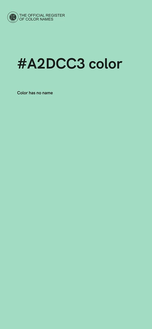 #A2DCC3 color image