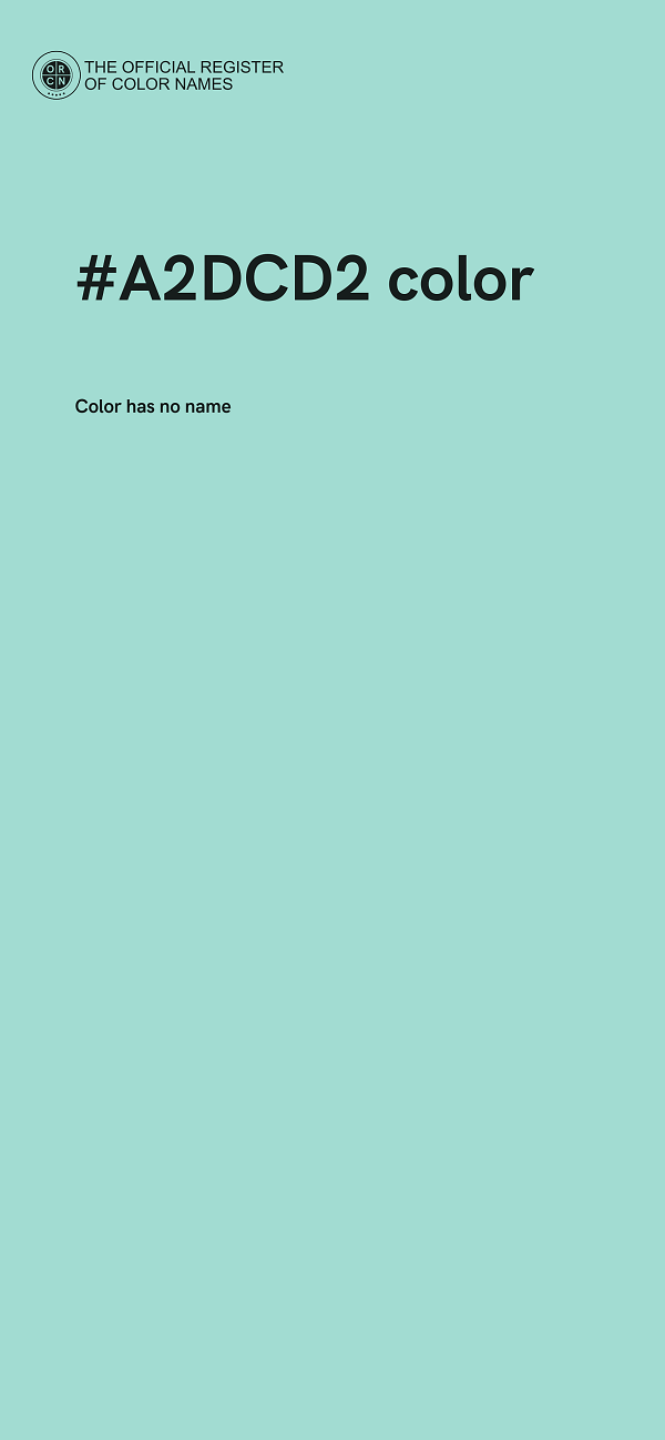 #A2DCD2 color image