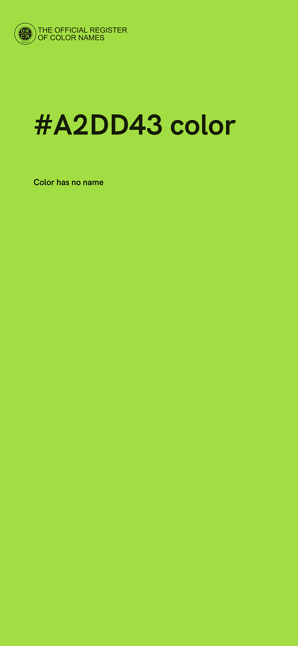 #A2DD43 color image