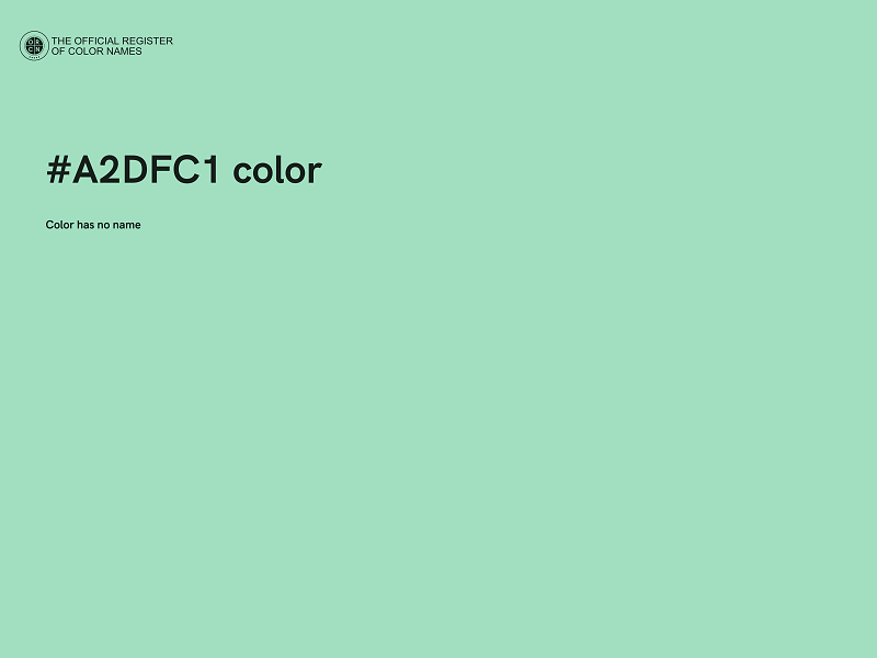 #A2DFC1 color image