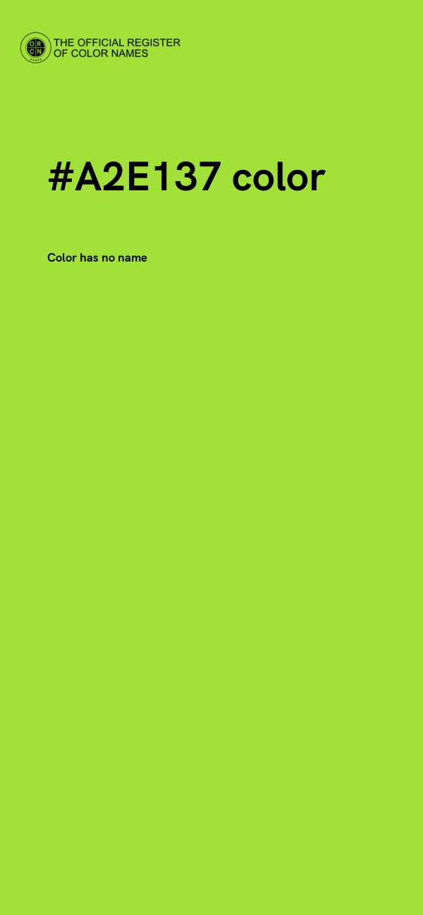 #A2E137 color image