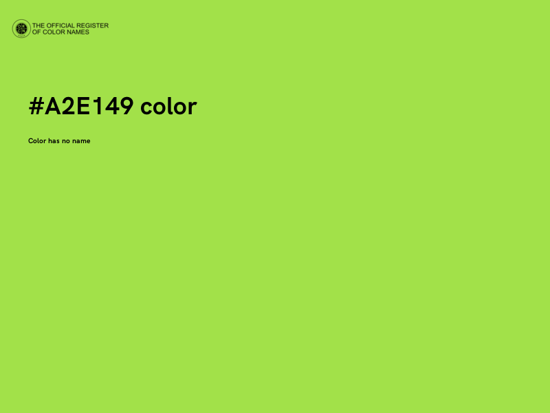 #A2E149 color image