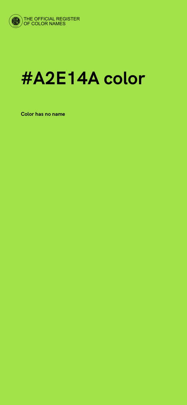 #A2E14A color image