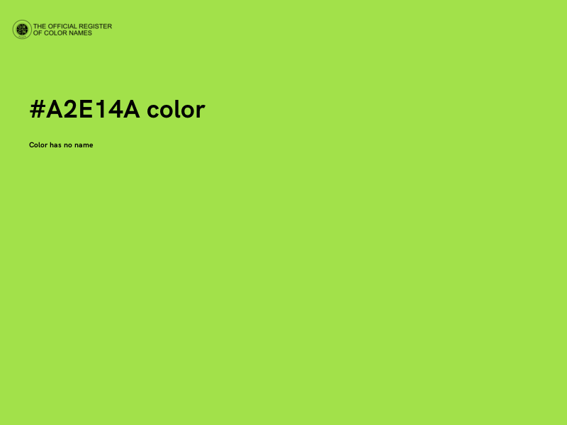#A2E14A color image