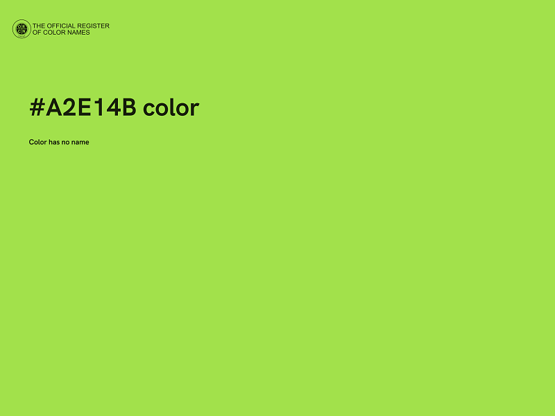 #A2E14B color image