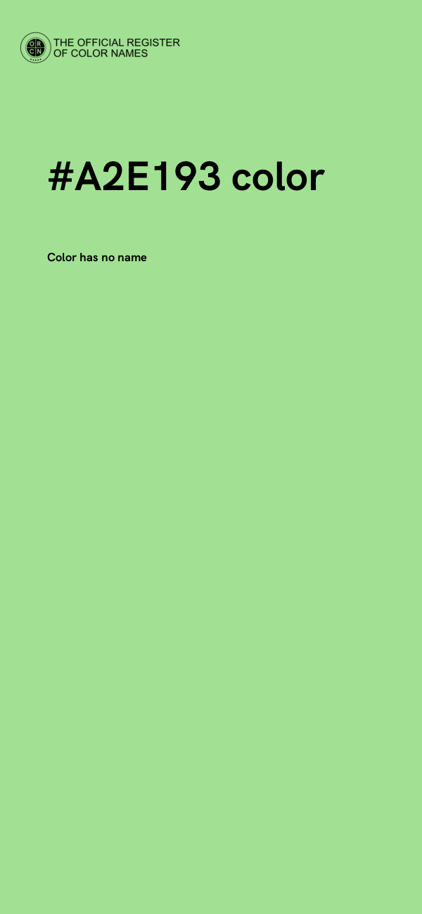 #A2E193 color image