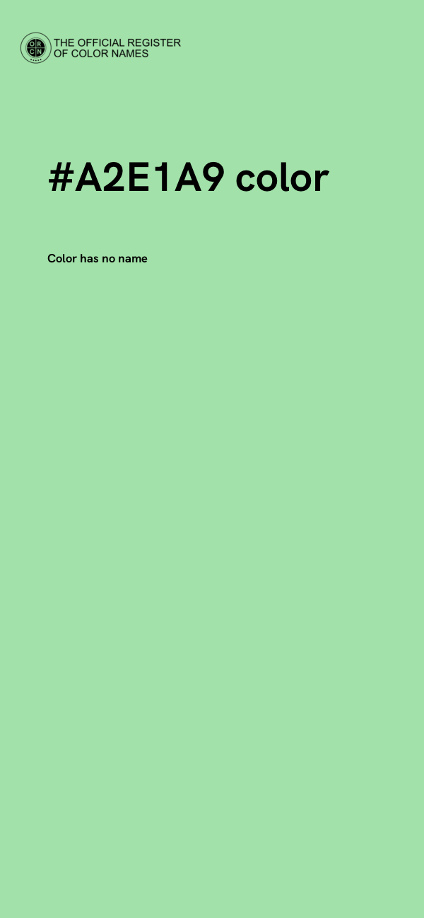 #A2E1A9 color image