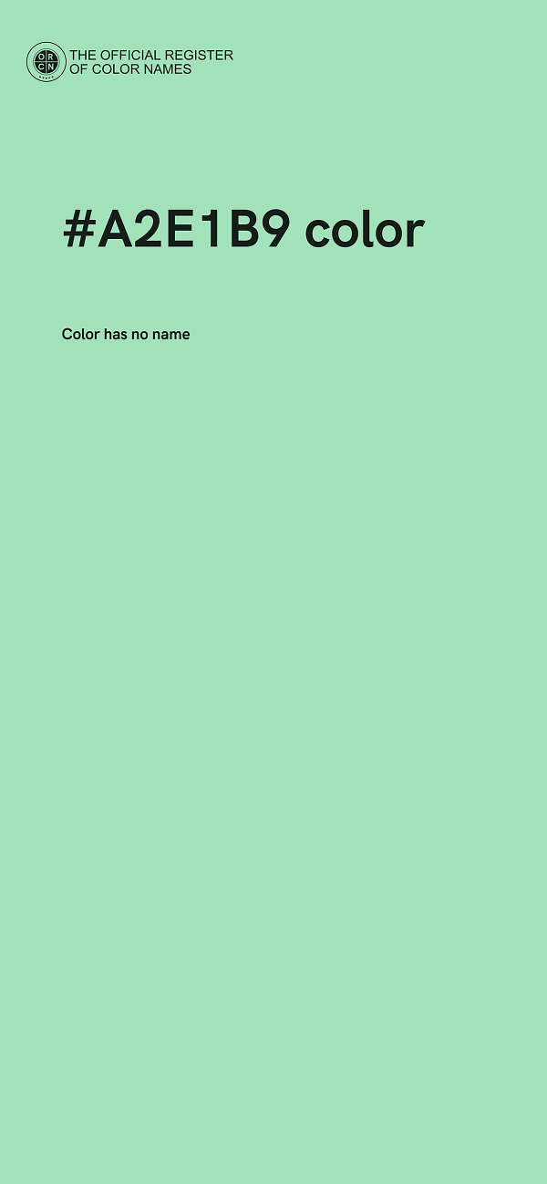 #A2E1B9 color image