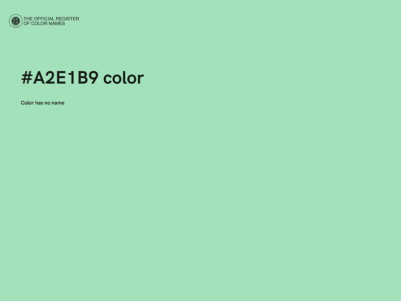 #A2E1B9 color image
