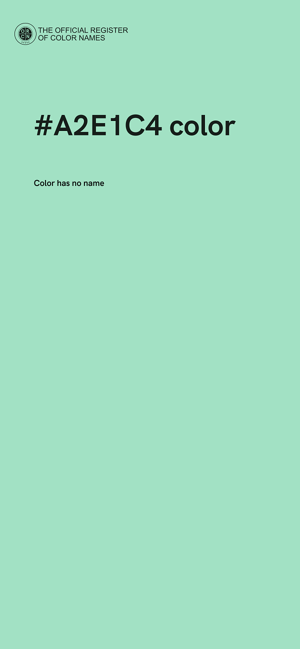 #A2E1C4 color image