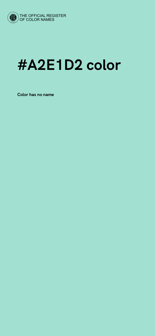 #A2E1D2 color image