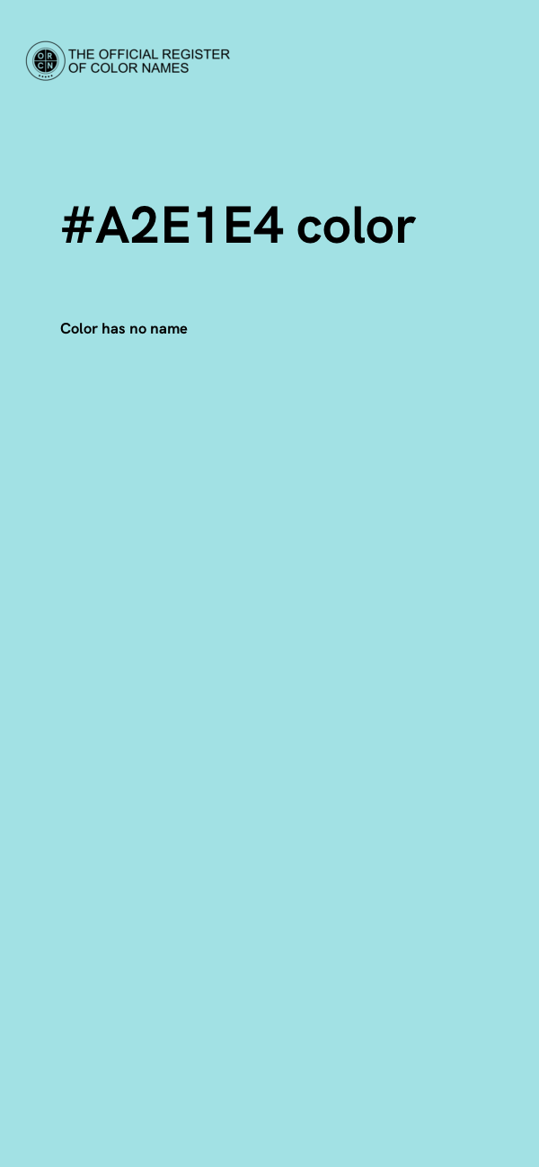 #A2E1E4 color image