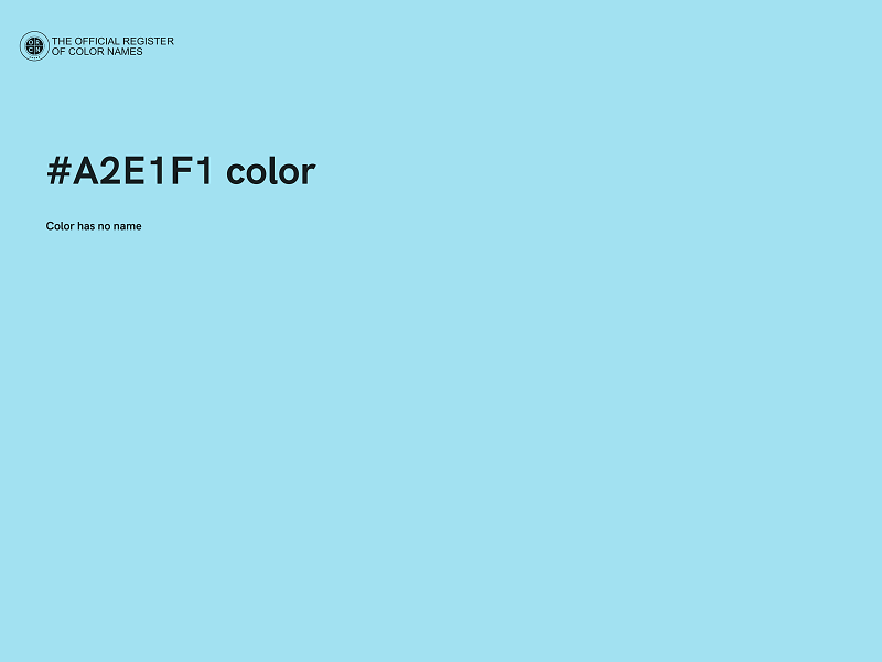 #A2E1F1 color image