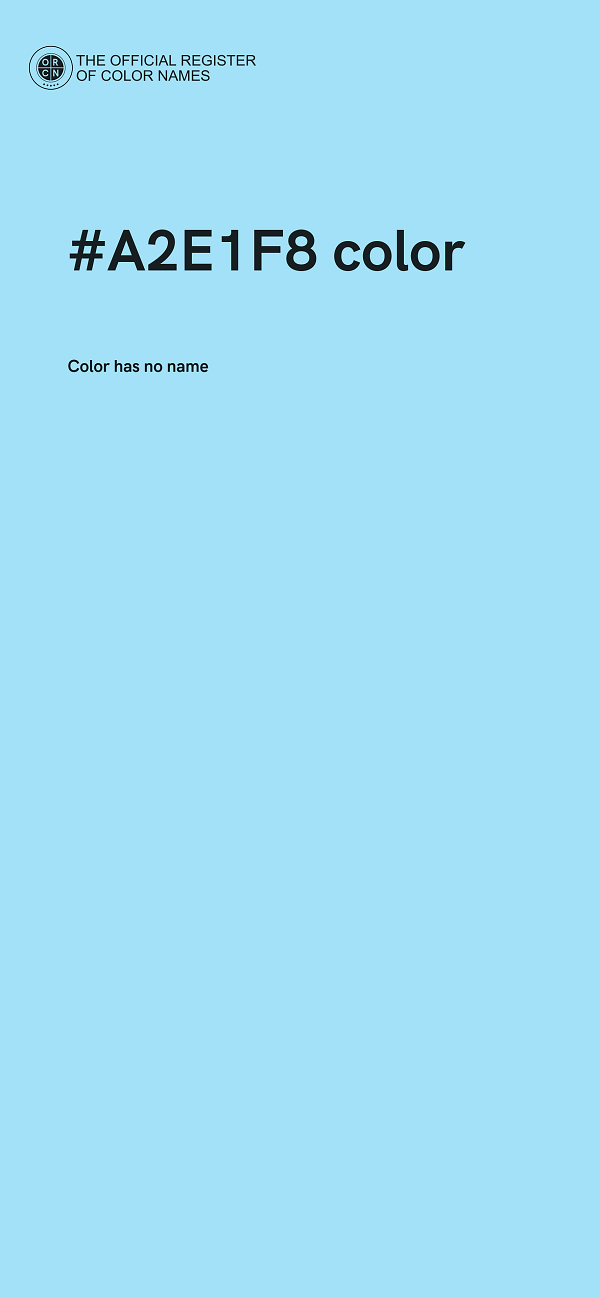 #A2E1F8 color image
