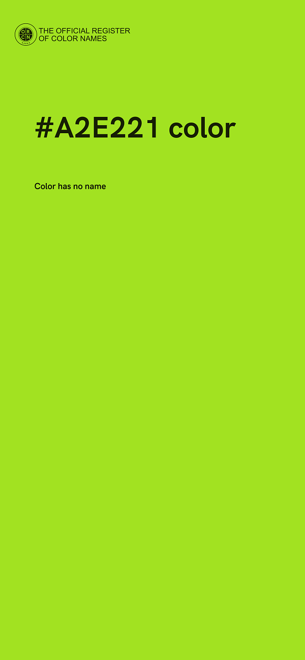 #A2E221 color image