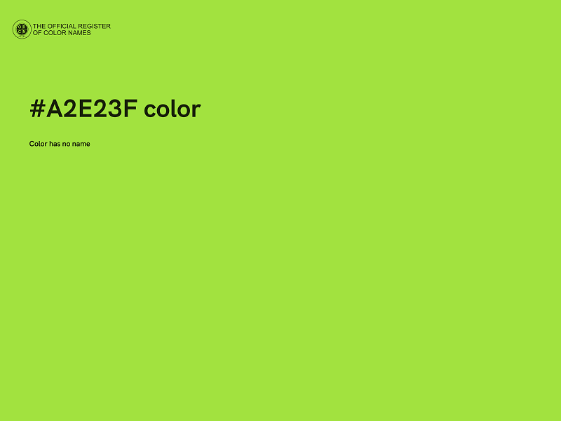 #A2E23F color image