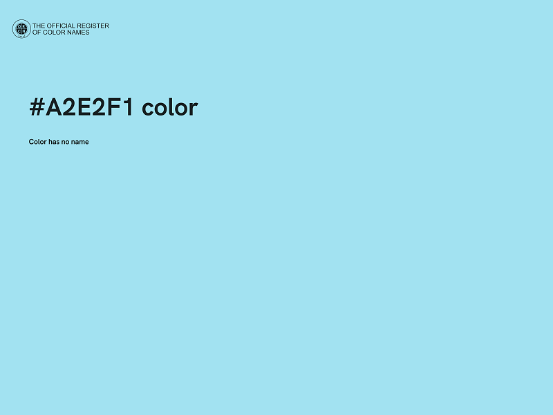 #A2E2F1 color image