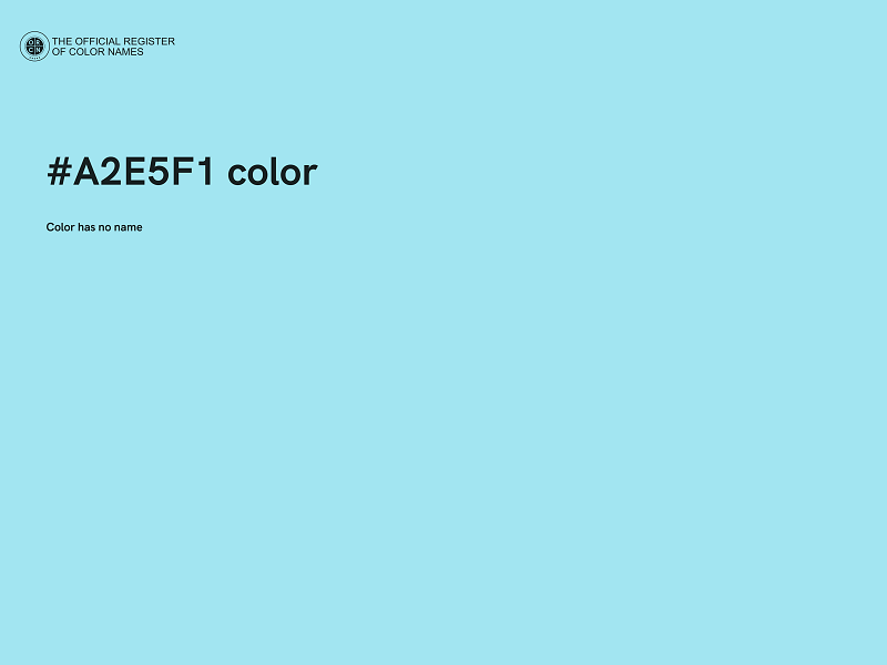 #A2E5F1 color image