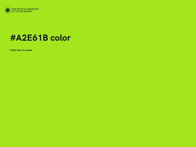 #A2E61B color image