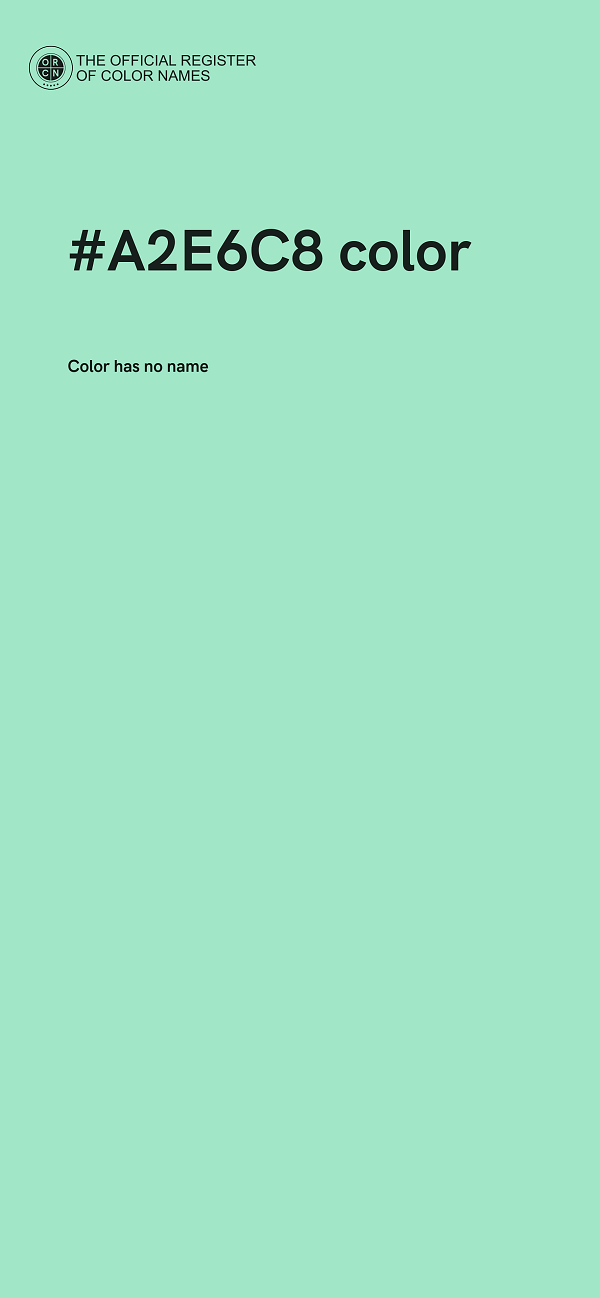 #A2E6C8 color image
