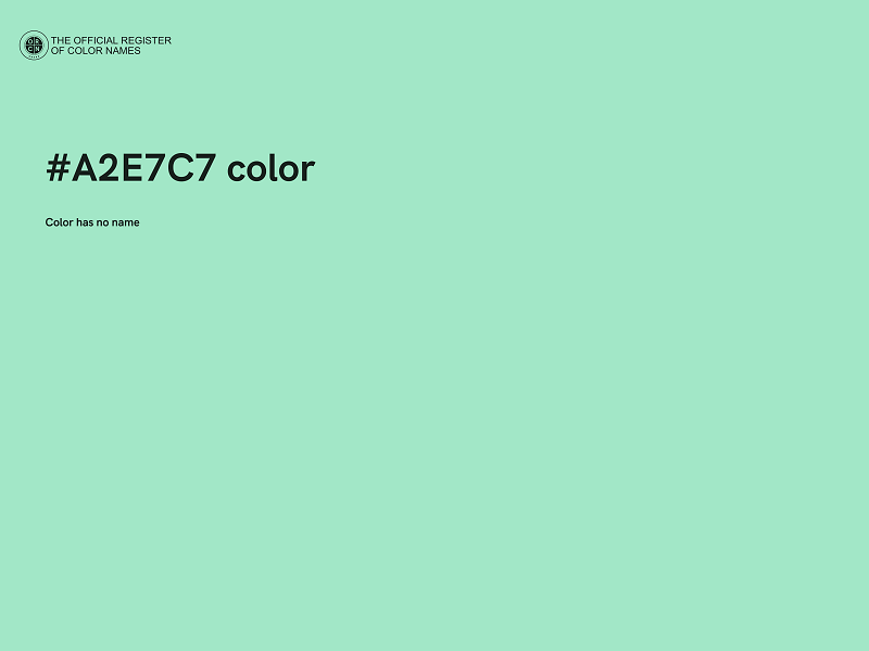 #A2E7C7 color image