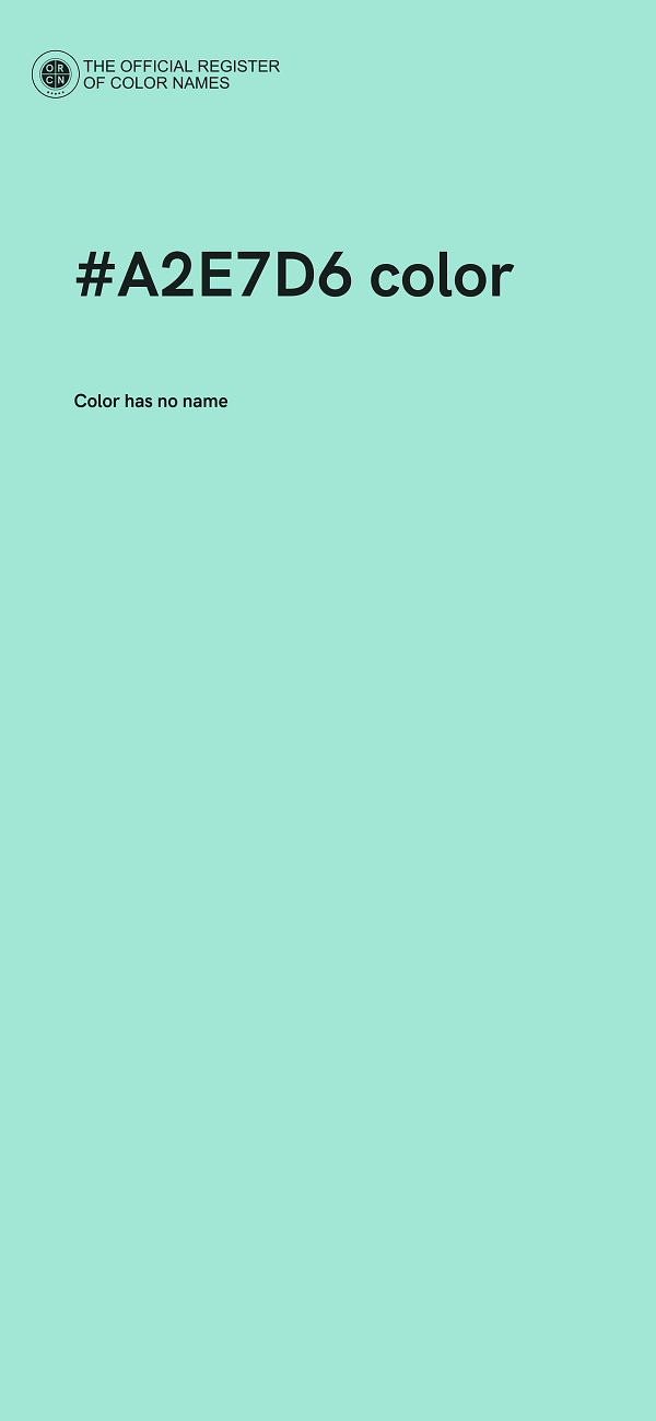 #A2E7D6 color image
