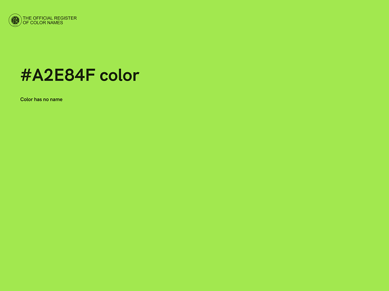 #A2E84F color image