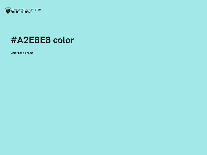 #A2E8E8 color image