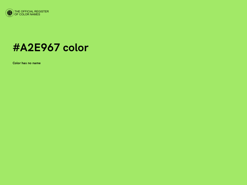 #A2E967 color image