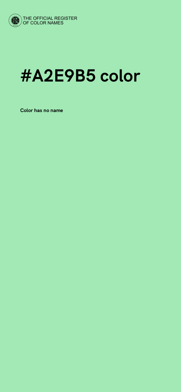 #A2E9B5 color image