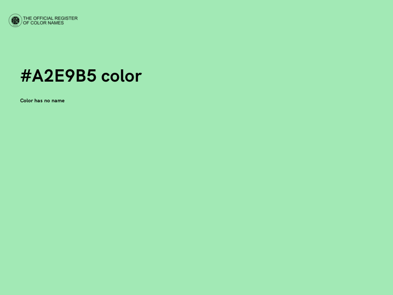 #A2E9B5 color image